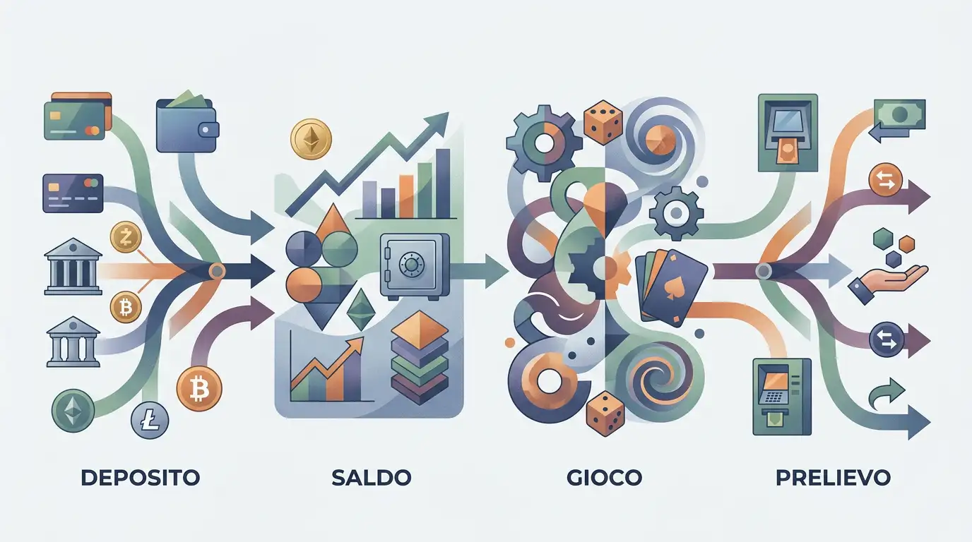 Flusso di deposito e prelievo con metodi di pagamento generici